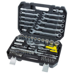 Набір інструментів Sigma насадок торцевих та біт 1/4&quot;, 1/2&quot; 82шт CrV mid (6001551)