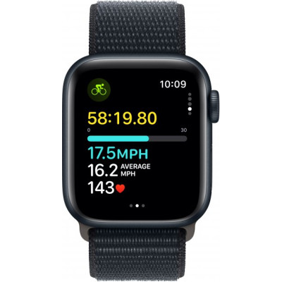 Смарт-годинник Apple Watch SE 2023 GPS 40mm Midnight Aluminium Case with Midnight Sport Loop (MRE03QP/A)