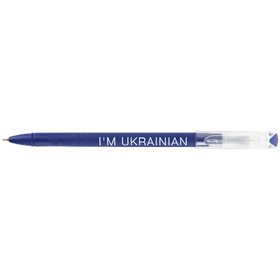 Ручка кулькова Axent Direkt I&#039;m ukrainian, синя (AB1002-01-02-A)