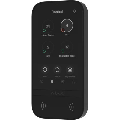 Клавіатура до охоронної системи Ajax KeyPad TouchScreen black