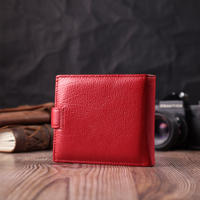 Гаманець ST Leather З натуральної шкіри Червоний (22555)