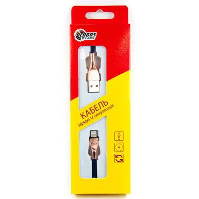 Дата кабель USB 2.0 AM to Lightning 1.0m blue Dengos (NTK-L-SET-DBLUE)