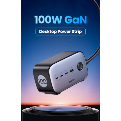Зарядний пристрій Ugreen 4xUSB 100W Nexode Pro (3хUSB-C+USB-A+2хSchuko) CD270 (60167)