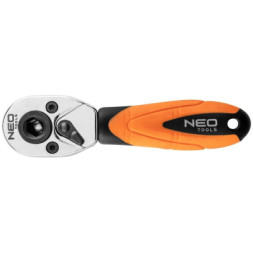 Тріскачка Neo Tools 1/4&quot;, 105 мм, CrV, 72 зубця (08-501)