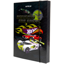 Папка для зошитів Kite В5 на гумці Hot Wheels, картон (HW23-210)