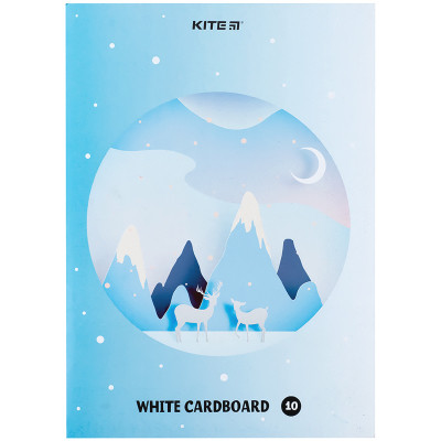 Белый картон Kite A4 10 листов (K24-1254)