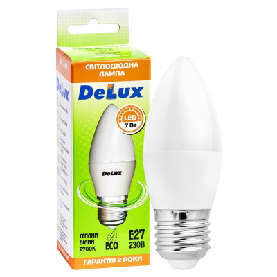 Лампочка Delux BL37B 7Вт 2700K 220В E27 (90004071)