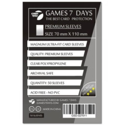 Протектор для карт Games7Days 70 х 110 мм, Magnum Ultra-Fit, 50 шт (PREMIUM) (GSD-027011)