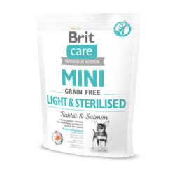 Сухий корм для собак Brit Care GF Mini Light &amp; Sterilised 400 г (8595602521074)