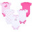 Боді дитяче Luvable Friends 5 шт з короткими рукавами для дівчаток (50638.9-12)