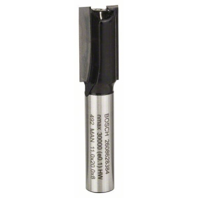 Фреза Bosch Professional пазова з двома лезами, Std, S8, D11, L20 (2.608.628.384)