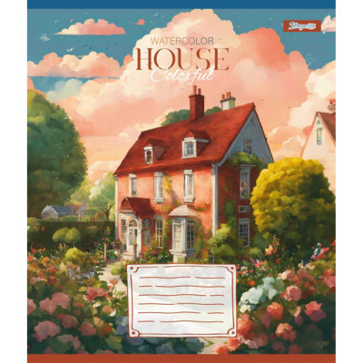 Зошит 1 вересня House colorful А5 24 аркушів клітинка (767003)