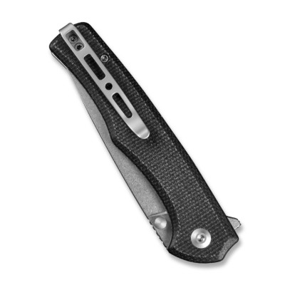 Ніж Sencut Crowley Stonewash Black Micarta (S21012-2)
