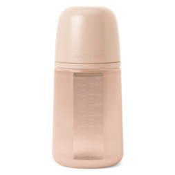 Пляшечка для годування Suavinex Colour Essence силіконова, повільний потік,240 мл, нюдова (308072)
