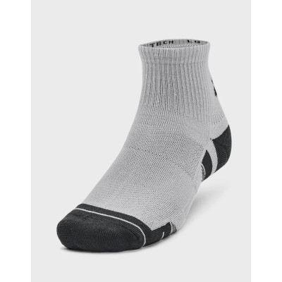 Шкарпетки Under Armour 1379510-011 Performance Tech 3 пари Qtr сірий XL (196884003036)