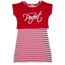 Плаття дитяче Breeze в смужку з топом (12358-128G-red)