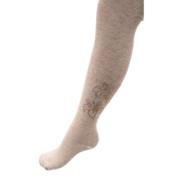Колготки дитячі UCS Socks з квіткою зі страз (M0C0302-1041-7G-beige)