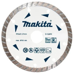 Круг відрізний Makita алмазний по бетону та мармуру турбо 180x22.23 мм (D-52819)