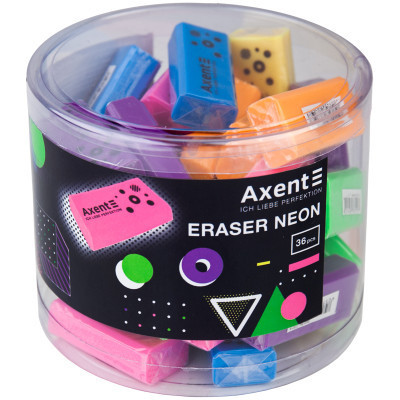 Гумка Axent Neon з EKO PVC, асорти (1197-A)