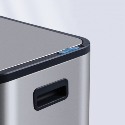 Контейнер для сміття JAH Soft Close З педаллю З внутрішнім відром Срібний металік 30 л (20264)