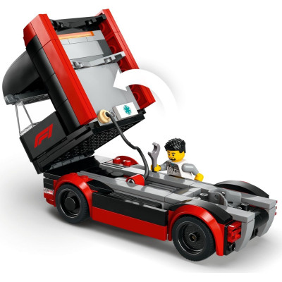 Конструктор LEGO City Вантажівка F1 з автомобілями RB20 та AMR24 (60445)