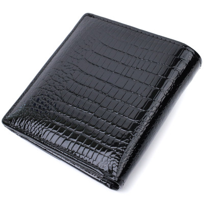 Гаманець ST Leather З натуральної шкіри Чорний (22706)