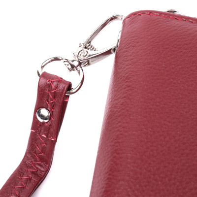 Гаманець ST Leather З натуральної шкіри Бордовий (22560)