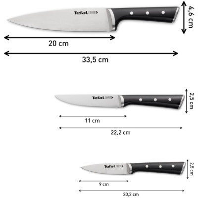 Набір ножів Tefal Ice Force 3 предмети (K2323S74)