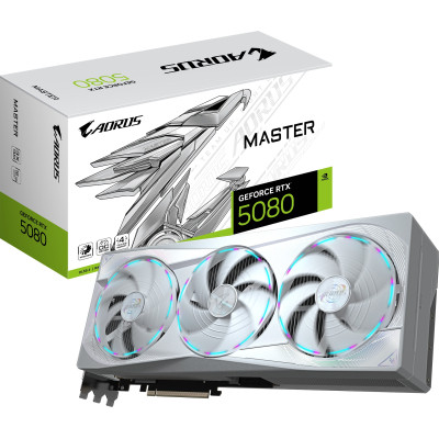 Відеокарта GIGABYTE GeForce RTX5080 16GB MASTER ICE (GV-N5080AORUSM ICE-16GD)