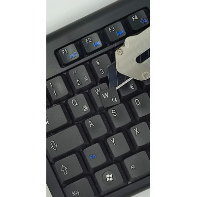 Наклейка на клавіатуру BestKey непрозора чорна, 68, срібний (BK13SIL/021)