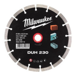 Круг відрізний Milwaukee DUH 230, алмазний для твердого бетону (4932478710)