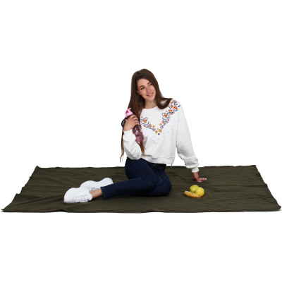 Плед Home Line 4 в 1 фліс хаки 140х190см (154008)