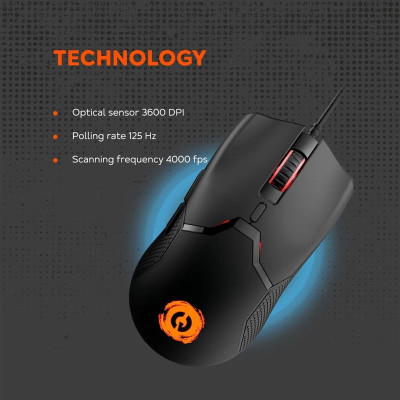 Мишка Canyon GM-116 Carver USB Black (CND-SGM116)
