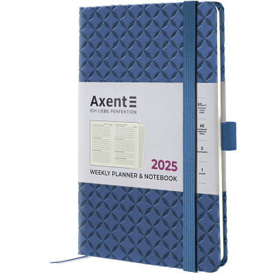 Тижневик Axent датований 2025 Partner Gently 125х195 мм, темне море (8522-25-05-A)