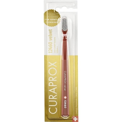 Зубна щітка Curaprox 12460 Velvet Ультрам&#039;яка Коричнева з сірим (CS 12460-04)