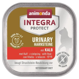 Вологий корм для кішок Animonda Integra Protect Urinary Struvit при сечокам'яній хворобі страва з телятиною (4017721866118)