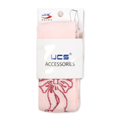 Колготки дитячі UCS Socks з бантиком (M0C0301-1125-86G-pink)