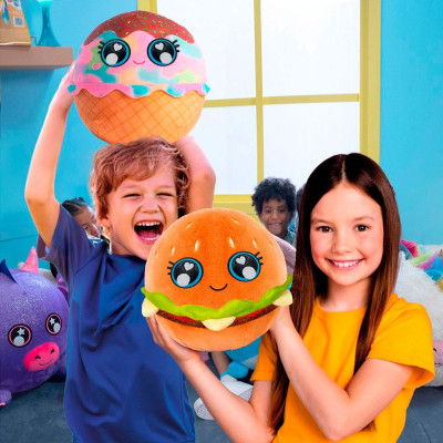 М&#039;яка іграшка Biggies серії Little Foodies - Бургер (надувна іграшка, насос) (BIG002-BU)