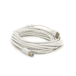 Кабель для принтера USB 2.0 AM/BM 5.0m ferrite white Voltronic (YT-AM/BM-5.0W)