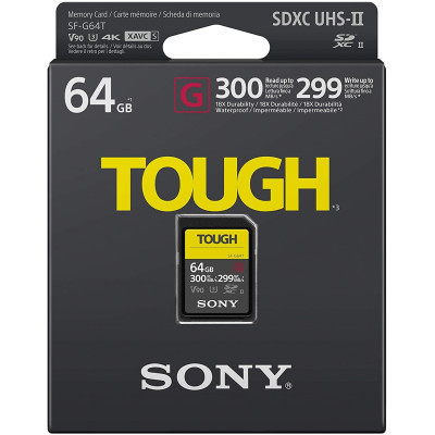 Карта пам&#039;яті Sony 64GB SDXC class 10 UHS-II U3 V90 Tough (SF64TG)