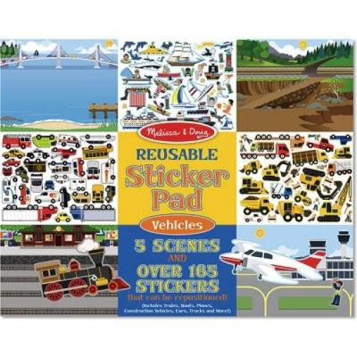 Набір для творчості Melissa&amp;Doug многоразовые наклейки &quot;Транспорт&quot; (MD4199)