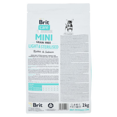 Сухий корм для собак Brit Care GF Mini Light &amp; Sterilised 2 кг (8595602521067)