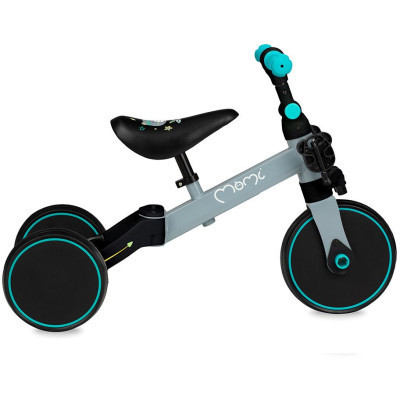 Біговел MoMi Loris 3 в 1 велосипед Grey-Turquoise (ROBI00041)