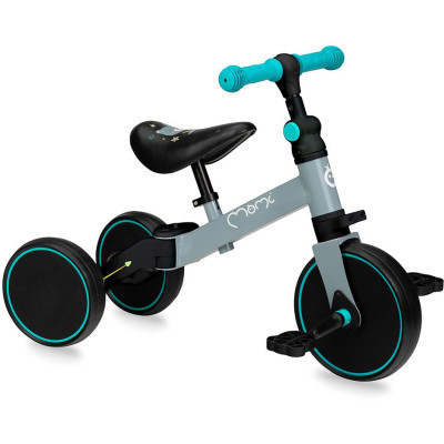 Біговел MoMi Loris 3 в 1 велосипед Grey-Turquoise (ROBI00041)