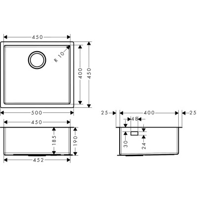 Мийка кухонна Hansgrohe Combi S71 (43426801)