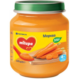 Дитяче пюре Milupa Морква для дітей від 4 місяців 125 г (5900852041631)