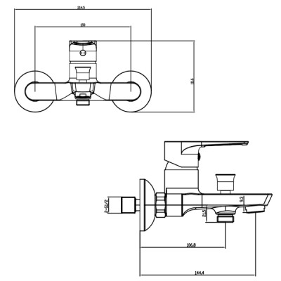 Змішувач Corso DF-1C140C (9632200)
