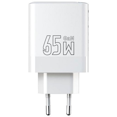 Зарядний пристрій Proda AZEADA Seagulls AZ-19 GaN5 65W USB-A (QC4.0) USB-C (PD3.0) white (AZ-19-WH)