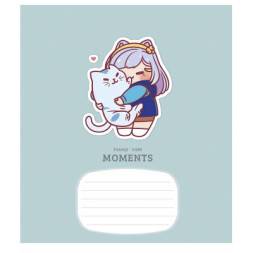 Зошит Школярик Fany cute momen 12 аркушів лінія (012-3267L)