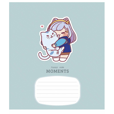 Зошит Школярик Fany cute momen 12 аркушів лінія (012-3267L)